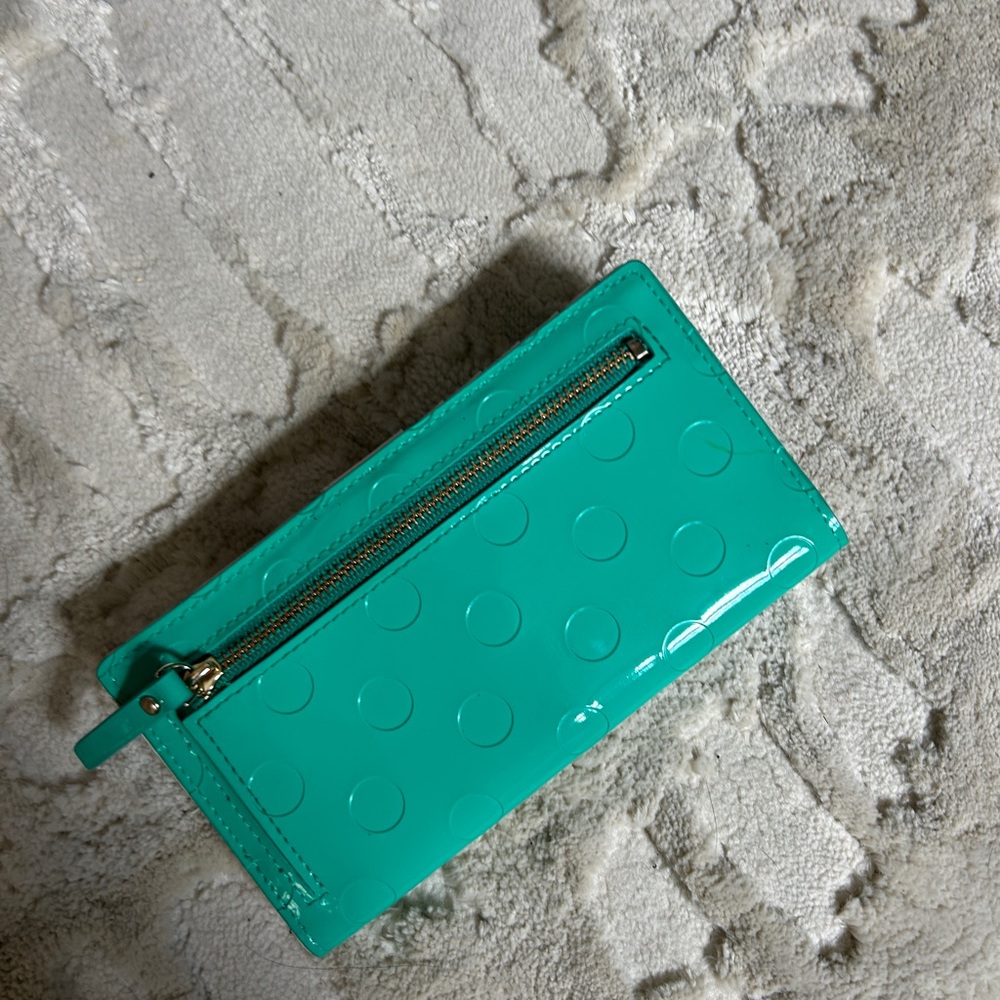 Kate Spade Teal Polka Dot Wallet - Picture 2 of 3